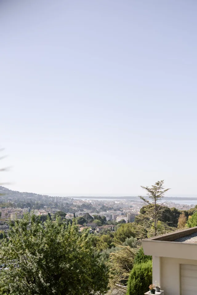 Panorama over the hills and the bay from the heights