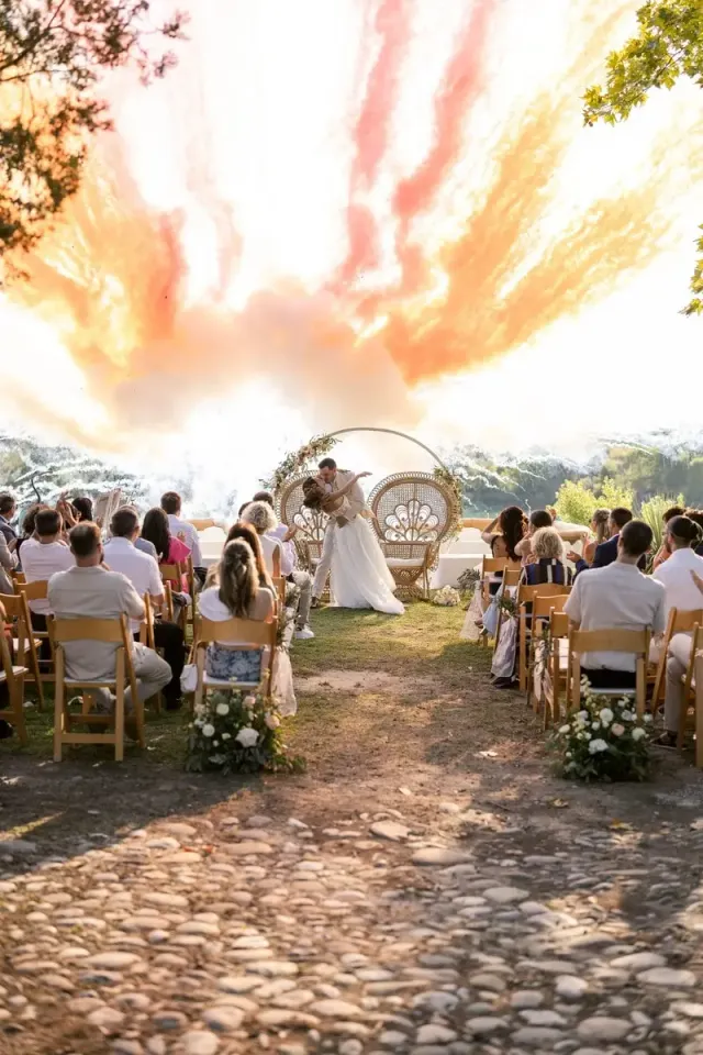 Portrait de couple à l'heure dorée dans le Luberon